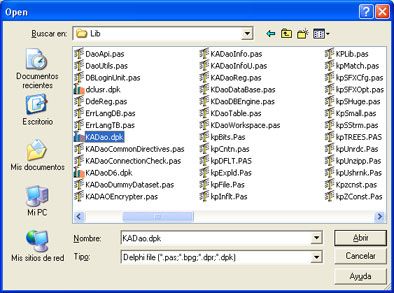 AjpdSoft Instalar componentes Delphi - Abrir dpk